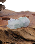 Baikalla Jewelry genuine jadeite carving With Nylon String Necklace Genuine Burmese Lavender Green Jadeite Jade PiXiu Pendant Necklace