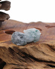 Baikalla Jewelry genuine jadeite carving Genuine Burmese Ice Blue-Green Jadeite Jade PiXiu Pendant Necklace