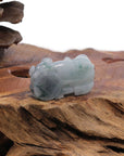 Baikalla Jewelry genuine jadeite carving Genuine Burmese Ice Blue-Green Jadeite Jade PiXiu Pendant Necklace