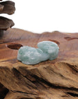Baikalla Jewelry genuine jadeite carving Genuine Burmese Ice Blue-Green Jadeite Jade PiXiu Pendant Necklace
