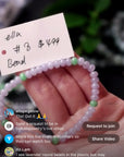 IG Live "Natural Lavender & Green Jadeite Jade Beads