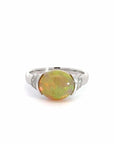 Baikalla Jewelry Gold Opal Ring Baikalla™ "Charlotte" 18K Gold Ethiopian Opal Ring