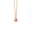 Baikalla Jewelry Gemstone Pendant Necklace Baikalla 18K Rose Gold Round Pink Tourmaline Pendant Necklace