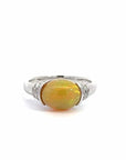 Baikalla Jewelry Gold Opal Ring Baikalla "Charlotte" 18K Gold Ethiopian Opal Ring