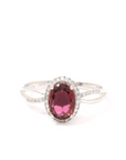 Baikalla Jewelry gold tourmaline ring 18k Rose Gold Natural Violet Tourmaline Ring