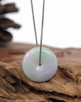 Baikalla Jewelry Jade Pendant Necklace Pendant Only Baikalla "Good Luck Button" Necklace Lavender Jadeite Jade Lucky Ping An Kou Pendant