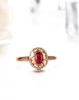 Baikalla Jewelry Gold Ruby Ring Baikalla™ 18k Rose Gold & Natural A Ruby (1/2 ct ) Ring With Diamonds