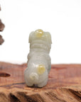 Baikalla Jewelry Jade Carving Necklace Baikalla™ Natural Jadeite Jade Shar Pei Dog Carving, Collectibles