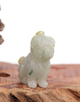 Baikalla Jewelry Jade Carving Necklace Baikalla™ Natural Jadeite Jade Shar Pei Dog Carving, Collectibles