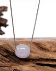 Baikalla Jewelry Jade Pendant Necklace Baikalla™ "Good Luck Button" Necklace Real Lavender Jade Lucky TongTong Pendant Necklace