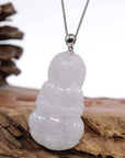 Baikalla Jewelry Jadeite Jade Buddha & Guanyin Genuine Burmese Lavender Jadeite Jade Guanyin Pendant Necklace