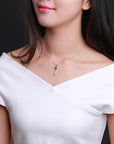 Baikalla Jewelry Nephrite Jade Necklace Baikalla™ "The Key to My Heart" Sterling Silver Genuine Nephrite Green Jade Key Pendant Necklace