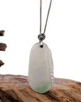 Baikalla Jewelry Jade Pendant Natural Ice Lavender Jadeite Jade Bamboo Necklace With 14k Yellow Gold Bail