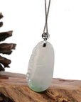 Baikalla Jewelry Jade Pendant Natural Ice Lavender Jadeite Jade Bamboo Necklace With 14k Yellow Gold Bail