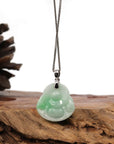 Baikalla Jewelry Jade Buddha Pendant Copy of Copy of Copy of Copy of Baikalla™ "Laughing Buddha" Genuine Green Jadeite Buddha Pendant Necklace With 14k White Gold Diamond Bail