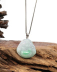 Baikalla Jewelry Jade Buddha Pendant Copy of Copy of Copy of Baikalla™ "Laughing Buddha" Genuine Green Jadeite Buddha Pendant Necklace With 14k White Gold Diamond Bail