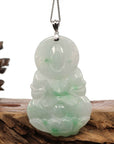 Baikalla Jewelry Jade Guanyin Pendant Necklace Copy of Copy of Baikalla 14k "Goddess of Compassion" Genuine Burmese Jadeite Jade Guanyin Necklace