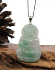 Baikalla Jewelry Jade Guanyin Pendant Necklace Copy of Copy of Copy of Baikalla 14k "Goddess of Compassion" Genuine Burmese Jadeite Jade Guanyin Necklace