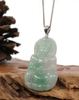 Baikalla Jewelry Jade Guanyin Pendant Necklace Copy of Copy of Copy of Baikalla 14k "Goddess of Compassion" Genuine Burmese Jadeite Jade Guanyin Necklace