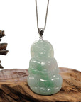 Baikalla Jewelry Jade Guanyin Pendant Necklace Copy of Copy of Copy of Baikalla 14k "Goddess of Compassion" Genuine Burmese Jadeite Jade Guanyin Necklace