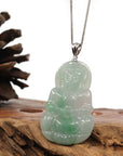 Baikalla Jewelry Jade Guanyin Pendant Necklace Copy of Copy of Copy of Baikalla 14k "Goddess of Compassion" Genuine Burmese Jadeite Jade Guanyin Necklace