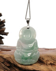 Baikalla Jewelry Jade Guanyin Pendant Necklace Copy of Copy of Copy of Baikalla 14k "Goddess of Compassion" Genuine Burmese Jadeite Jade Guanyin Necklace