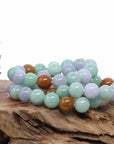 Baikalla Jewelry jade beads bracelet 7 inches Jadeite Jade 13mm Round Beads Bracelet ( 13 mm ) For Men