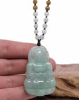 Baikalla Jewelry Jade Guanyin Pendant Necklace Baikalla "Goddess of Compassion" Genuine Burmese Jadeite Jade Guanyin Lotus Necklace