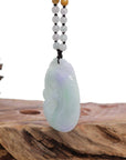 Baikalla Jewelry Jade Guanyin Pendant Necklace Baikalla "As you wish" Genuine Burmese Jadeite Jade Green and Lavender Ruyi Necklace