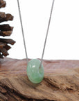 Baikalla Jewelry Jade Pendant Necklace Baikalla™ "Good Luck Button" Necklace Real Rich Green Jade Lucky KouKou Pendant Necklace