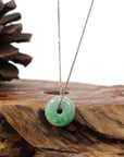 Baikalla Jewelry Jade Pendant Necklace Copy of Baikalla™ "Good Luck Button" Necklace Rich Green Jade Lucky KouKou Pendant Necklace