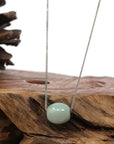 Baikalla Jewelry Jade Pendant Necklace Baikalla™ "Good Luck Button" Necklace Rich Apple Green Jade Lucky TongTong Pendant Necklace