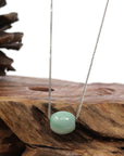 Baikalla Jewelry Jade Pendant Necklace Copy of Copy of Baikalla™ "Good Luck Button" Necklace Rich Apple Green Jade Lucky TongTong Pendant Necklace