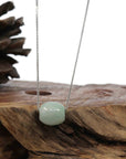 Baikalla Jewelry Jade Pendant Necklace Copy of Baikalla™ "Good Luck Button" Necklace Rich Apple Green Jade Lucky TongTong Pendant Necklace