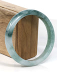 Baikalla Jewelry Jadeite Jade Bangle Bracelet Baikalla Blue Green Classic Real Jadeite Jade Bangle Bracelet (59.08mm)