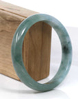 Baikalla Jewelry Jadeite Jade Bangle Bracelet Baikalla Blue-Green Classic Real Jadeite Jade Bangle Bracelet (59.08mm)
