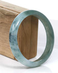 Baikalla Jewelry Jadeite Jade Bangle Bracelet Baikalla Blue-Green Classic Real Jadeite Jade Bangle Bracelet (59.08mm)