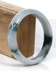Baikalla Jewelry Jadeite Jade Bangle Bracelet Baikalla Blue-Green Classic Real Jadeite Jade Bangle Bracelet (59.08mm)