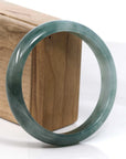 Baikalla Jewelry Jadeite Jade Bangle Bracelet Baikalla Blue-Green Classic Real Jadeite Jade Bangle Bracelet (59.08mm)
