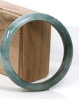 Baikalla Jewelry Jadeite Jade Bangle Bracelet Baikalla Blue-Green Classic Real Jadeite Jade Bangle Bracelet (59.08mm)
