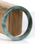 Baikalla Jewelry Jadeite Jade Bangle Bracelet Baikalla Blue-Green Classic Real Jadeite Jade Bangle Bracelet (59.08mm)
