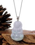 Baikalla Jewelry Jade Guanyin Pendant Necklace Copy of Copy of "Goddess of Compassion" 14k Yellow Gold Genuine Burmese Jadeite Jade Guanyin Necklace With Good Luck Design