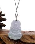 Baikalla Jewelry Jade Guanyin Pendant Necklace Copy of Copy of "Goddess of Compassion" 14k Yellow Gold Genuine Burmese Jadeite Jade Guanyin Necklace With Good Luck Design