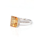 Baikalla Jewelry Gemstone Ring Baikalla™ Sterling Silver Emerald Cut Citrine Ring