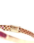 Baikalla Jewelry Gold Ruby Bracelet Baikalla™ 18K Rose Gold Natural Ruby and Diamond Bypass Hinge Bracelet