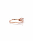 Baikalla Jewelry 14K Gold Morganite Ring 14k Rose Gold Natural Champagne Morganite Ring with Diamonds