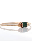 Baikalla Jewelry Gold Jade Bracelet 18k Rose Gold Lucky TongTong Jadeite jade Oval Bracelet Bangle W/ Diamonds