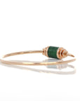 Baikalla Jewelry Gold Jade Bracelet 18k Rose Gold Lucky TongTong Jadeite jade Oval Bracelet Bangle W/ Diamonds