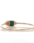 Baikalla Jewelry Gold Jade Bracelet 18k Rose Gold Lucky TongTong Jadeite jade Oval Bracelet Bangle W/ Diamonds