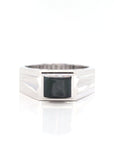 Baikalla Jewelry 7 Baikalla™ "Emerald Cabochon" Genuine Burmese Emerald Cut Black Jadeite Jade Ring
